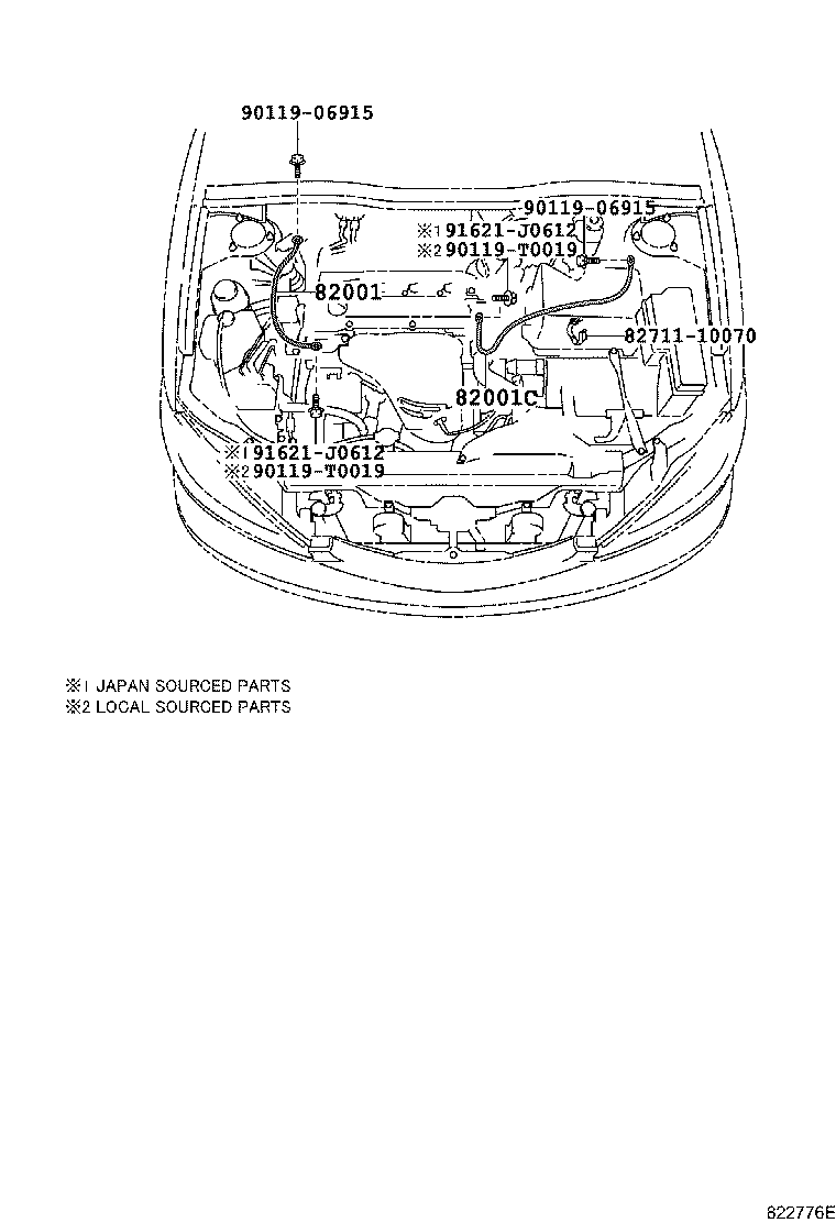 82191-33040 WIRE, FRONT SEAT, RH product image