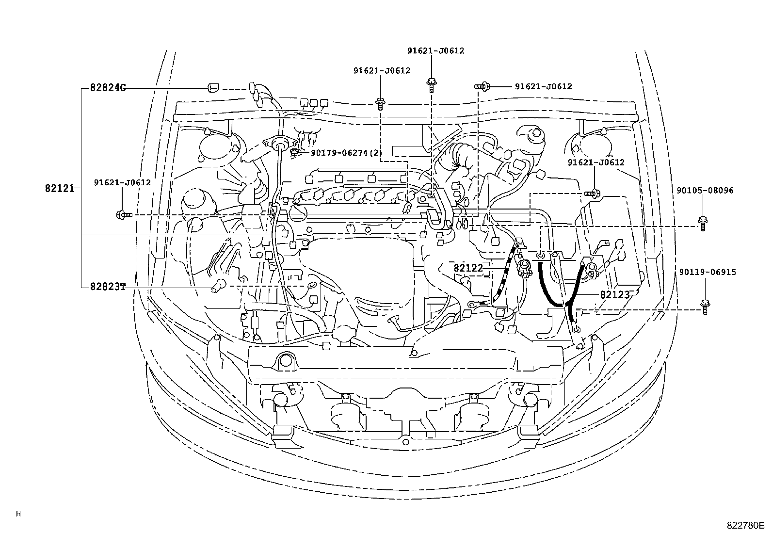 82191-33050 WIRE, FRONT SEAT, RH product image