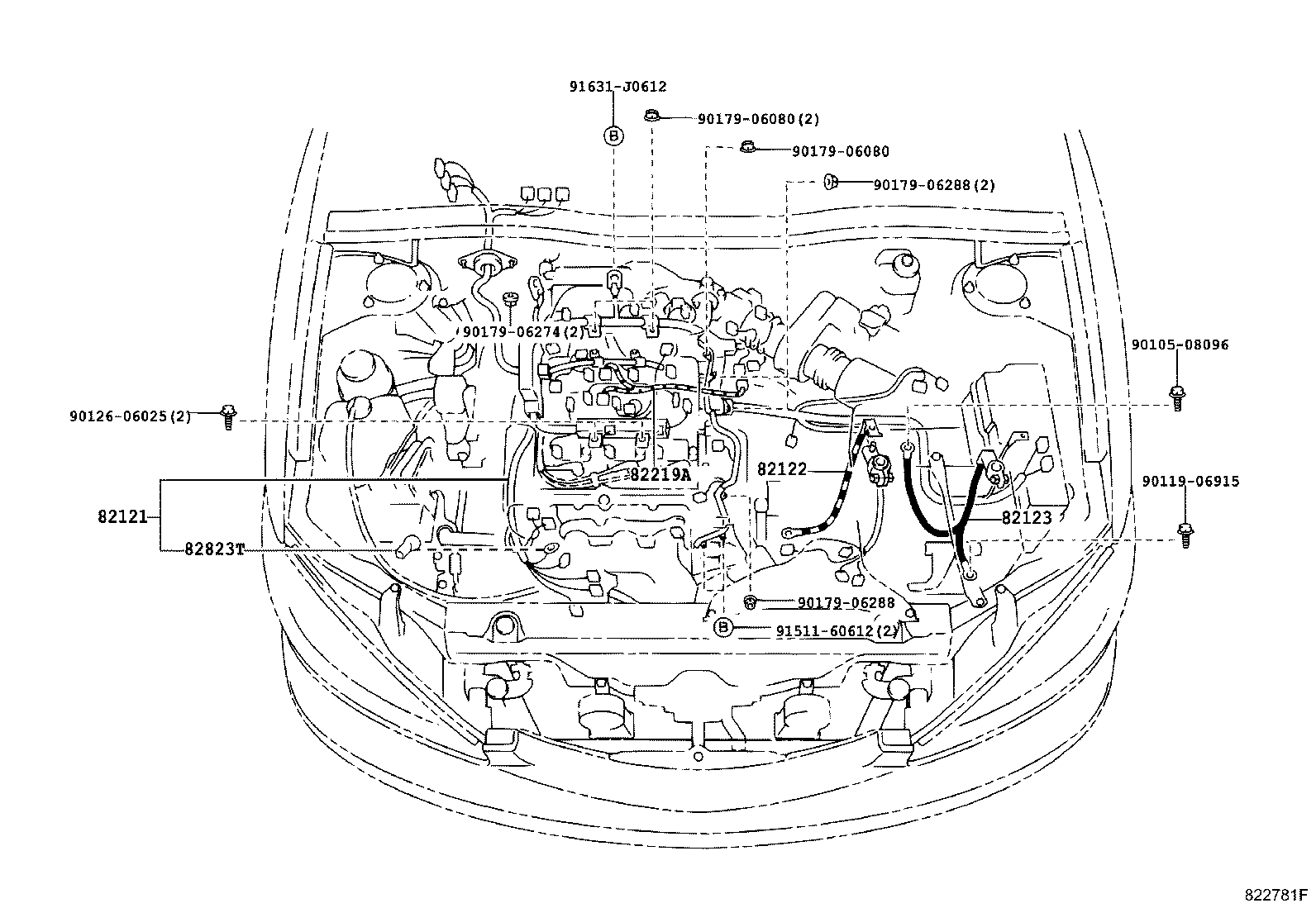 82191-33050 WIRE, FRONT SEAT, RH product image