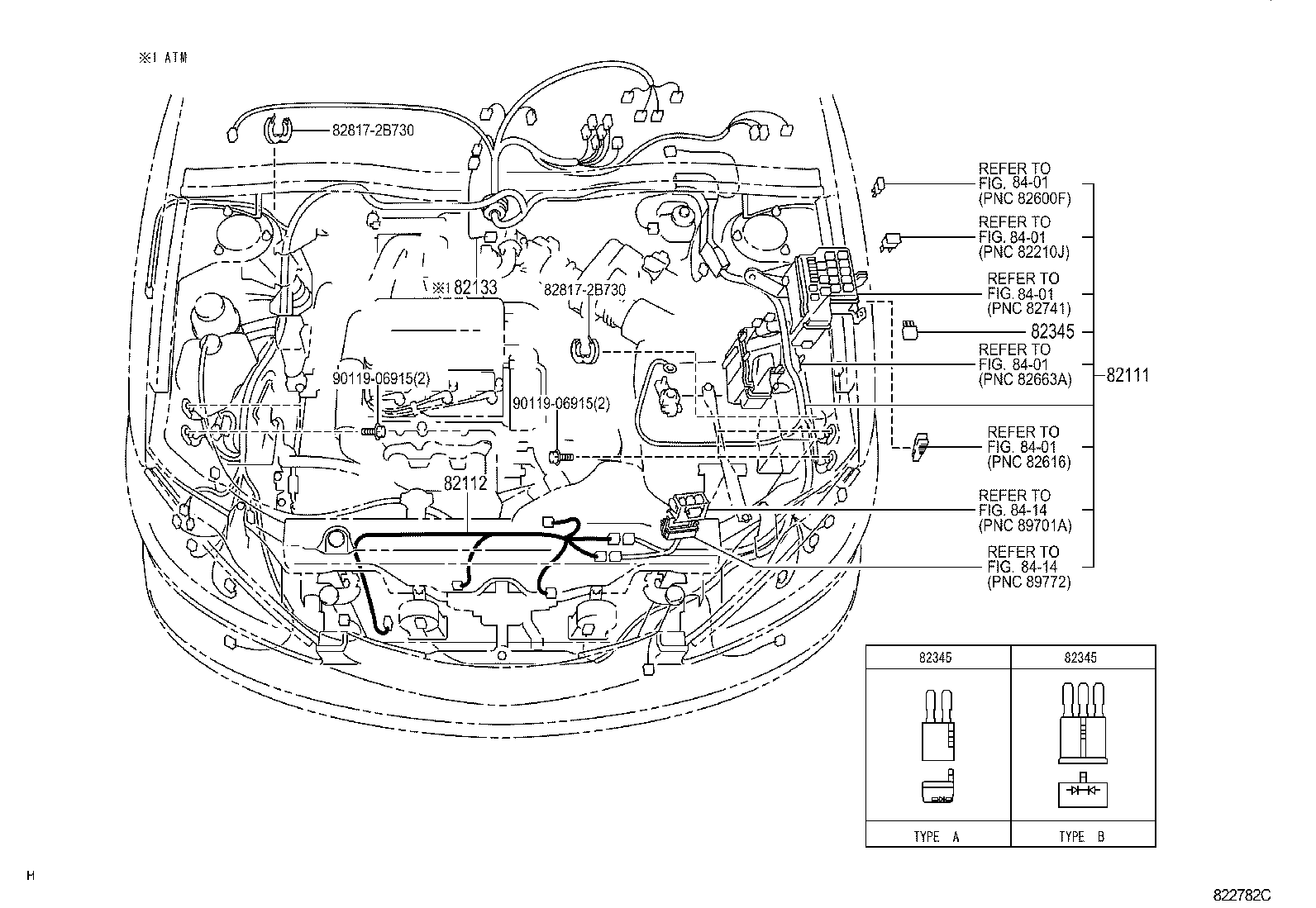 82191-33050 WIRE, FRONT SEAT, RH product image