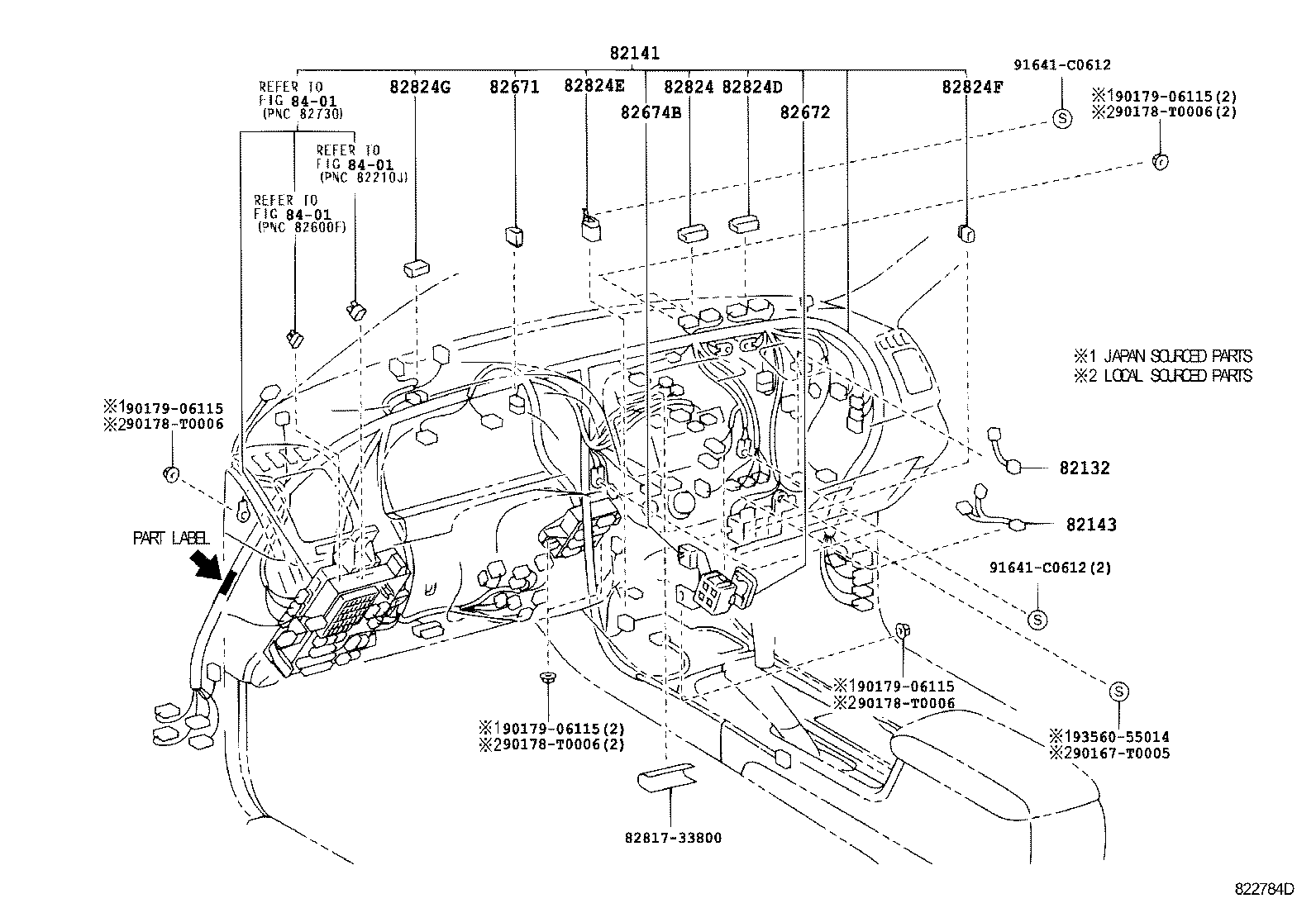 82191-33050 WIRE, FRONT SEAT, RH product image