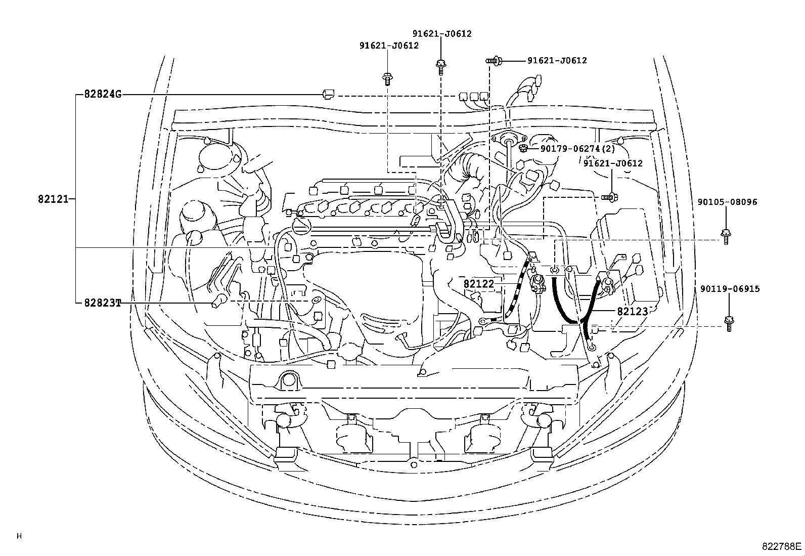 82191-33050 WIRE, FRONT SEAT, RH product image