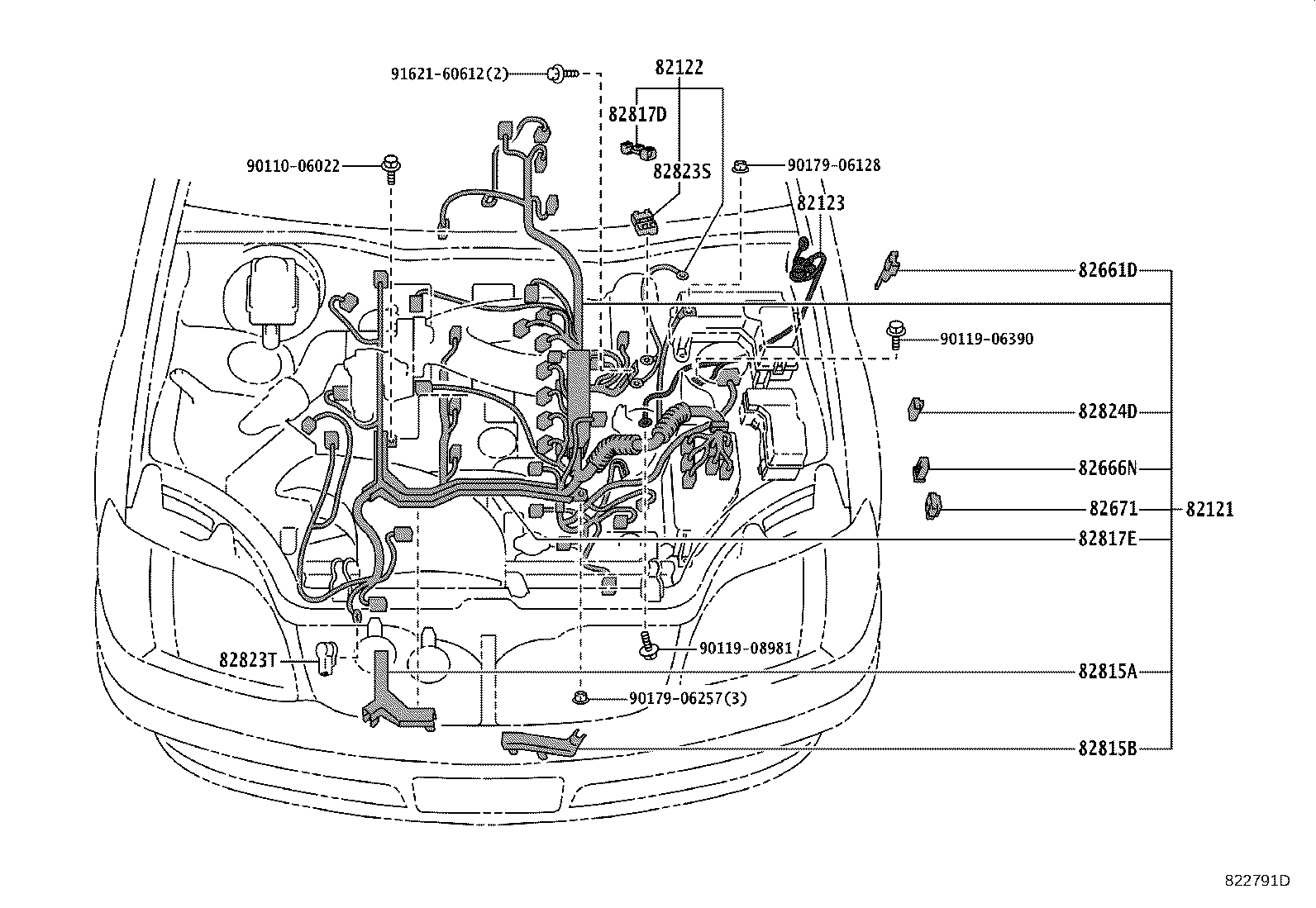 82122-30730 WIRE, ENGINE, NO.2 product image