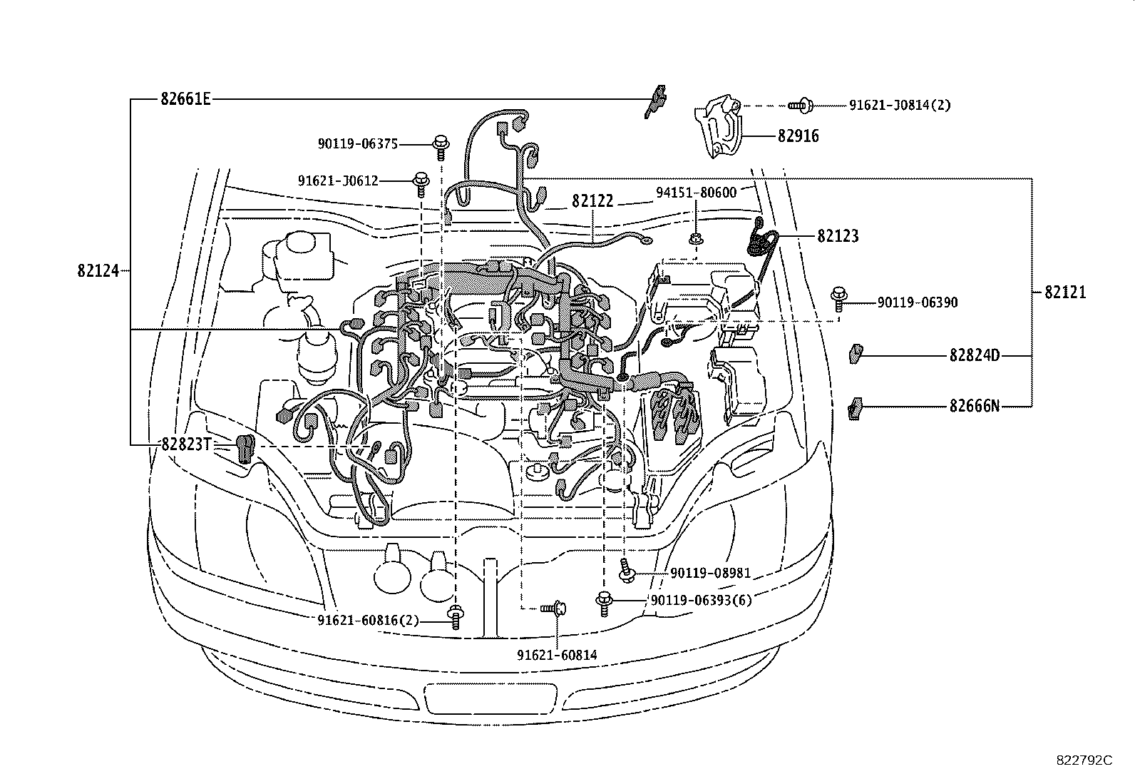 82122-30730 WIRE, ENGINE, NO.2 product image