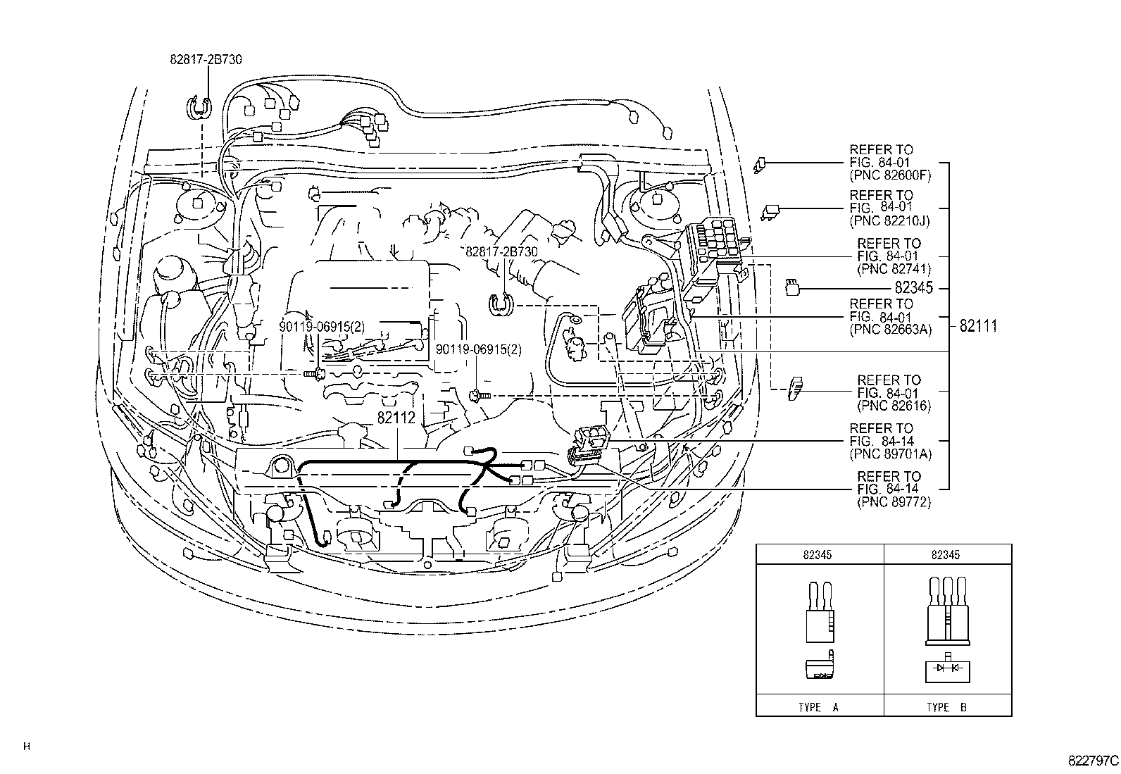 82191-33050 WIRE, FRONT SEAT, RH product image