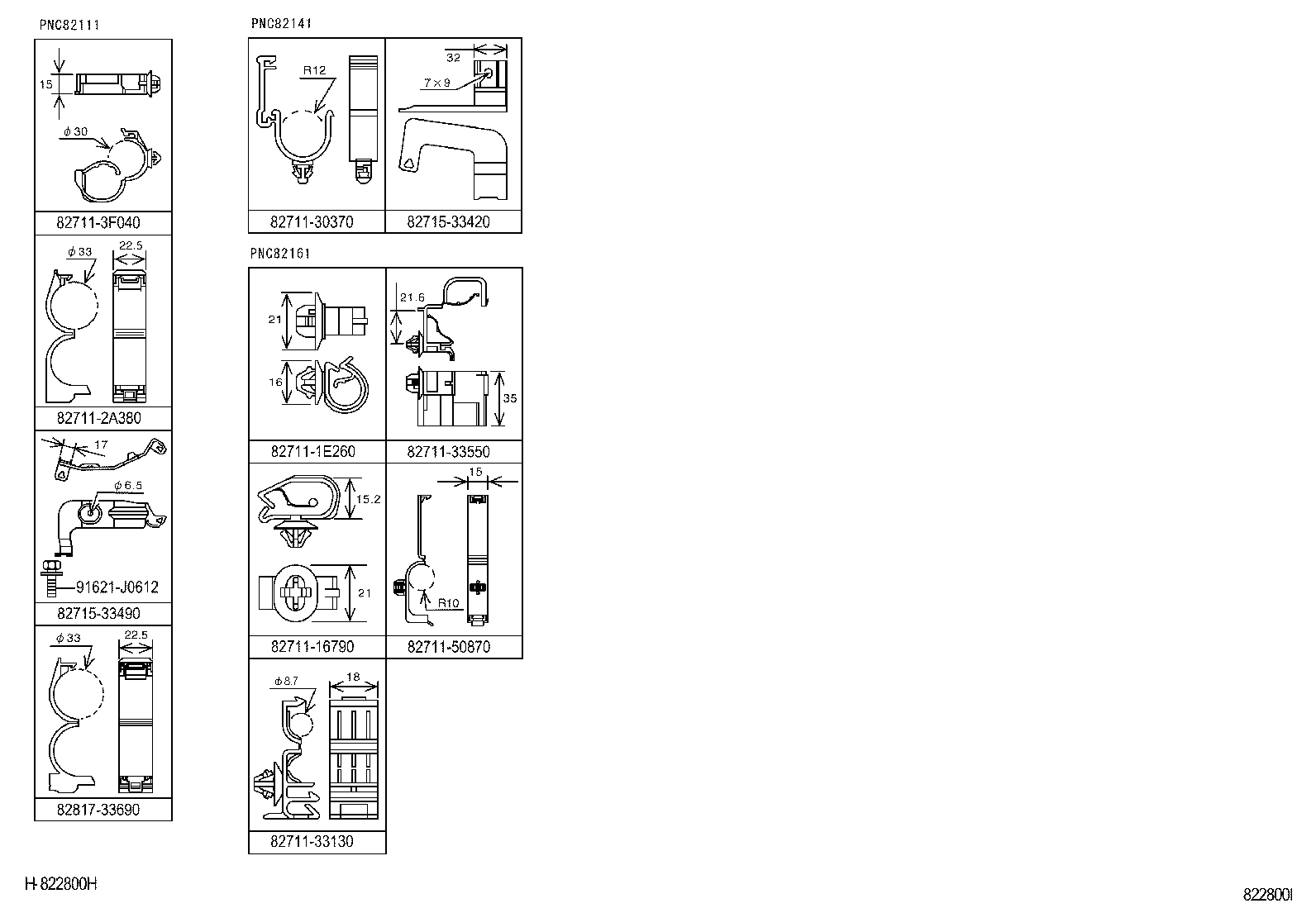 82191-33050 WIRE, FRONT SEAT, RH product image