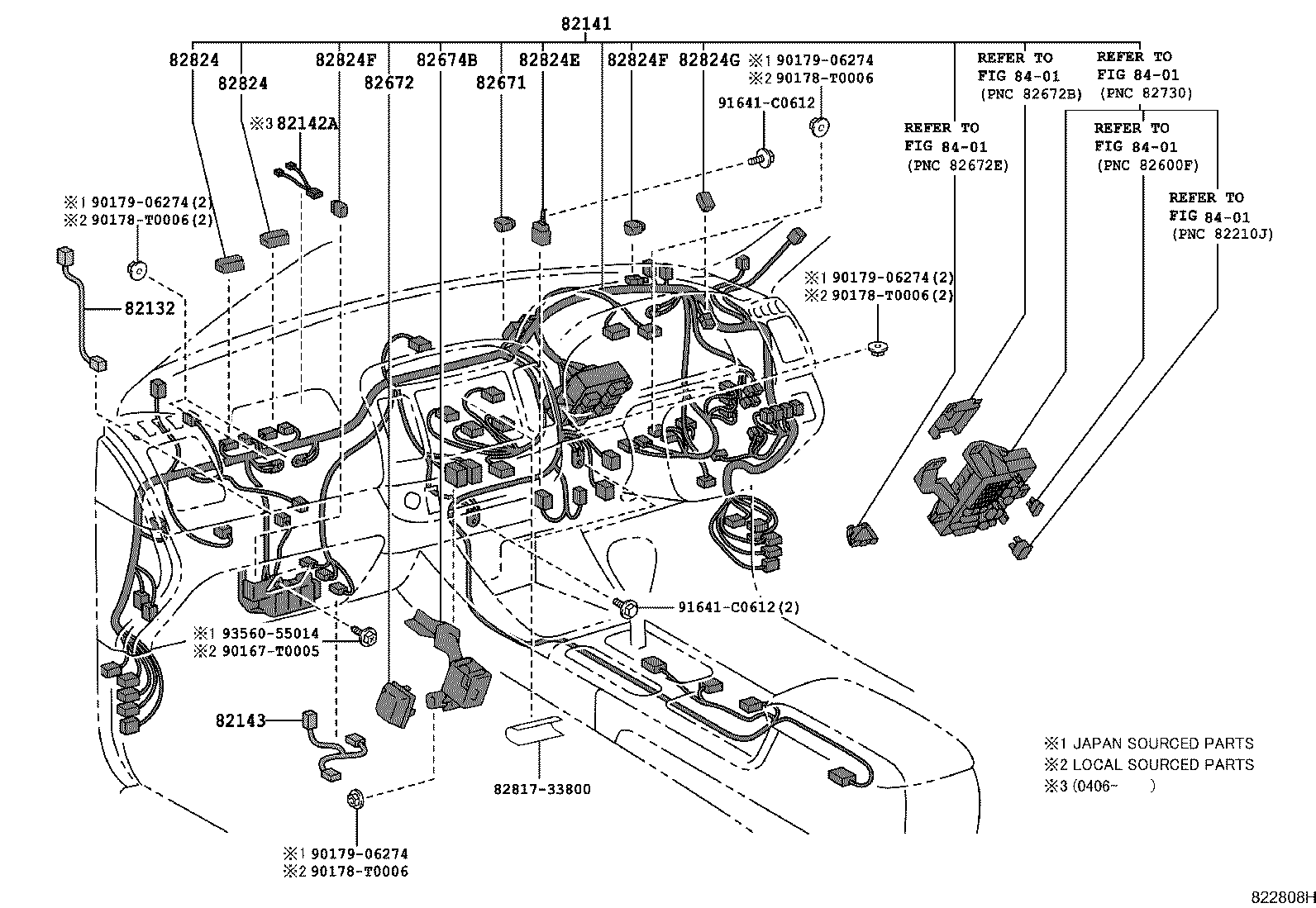 82191-33040 WIRE, FRONT SEAT, RH product image