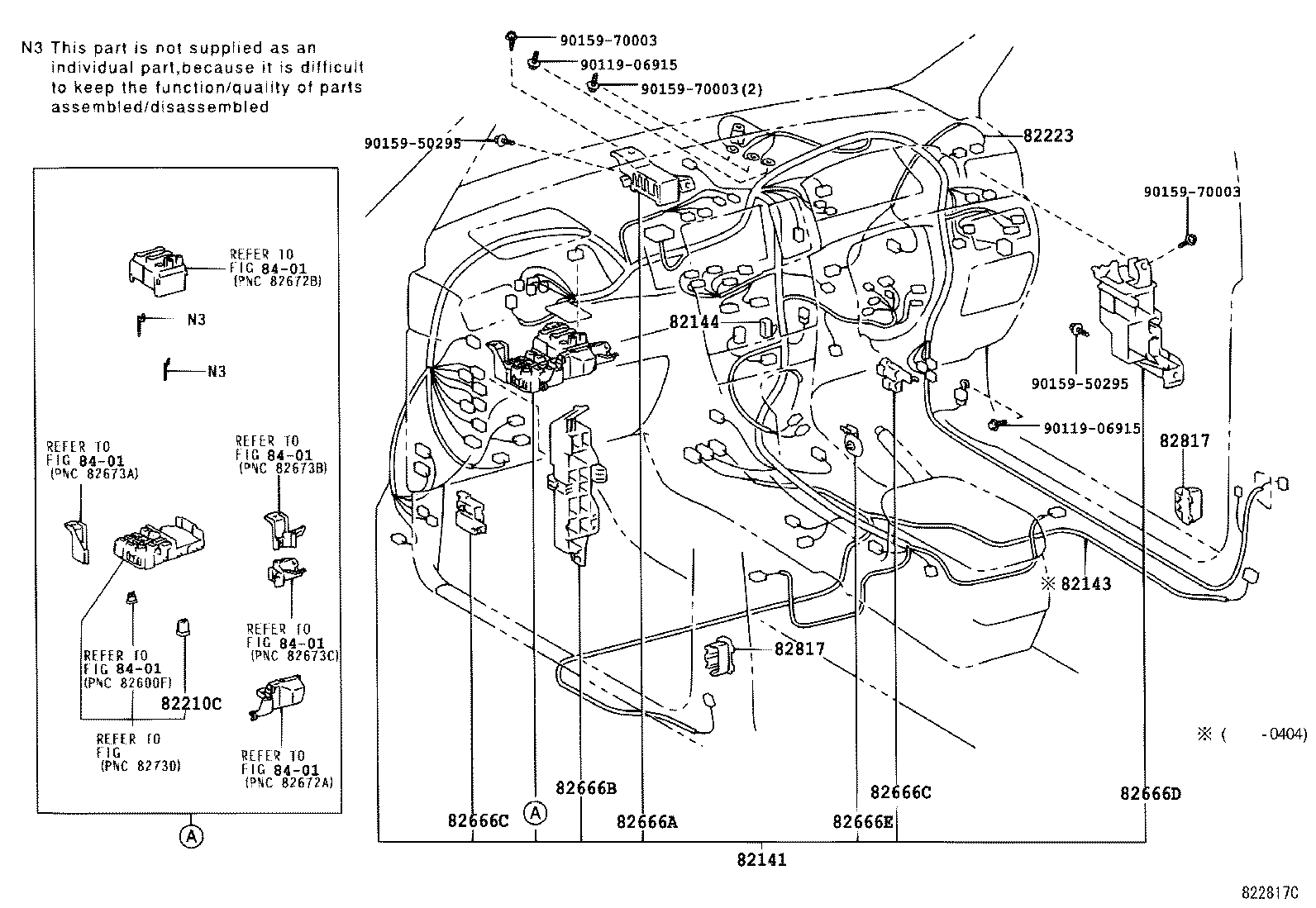 82184-12561 WIRE, BACK DOOR, NO.1 product image