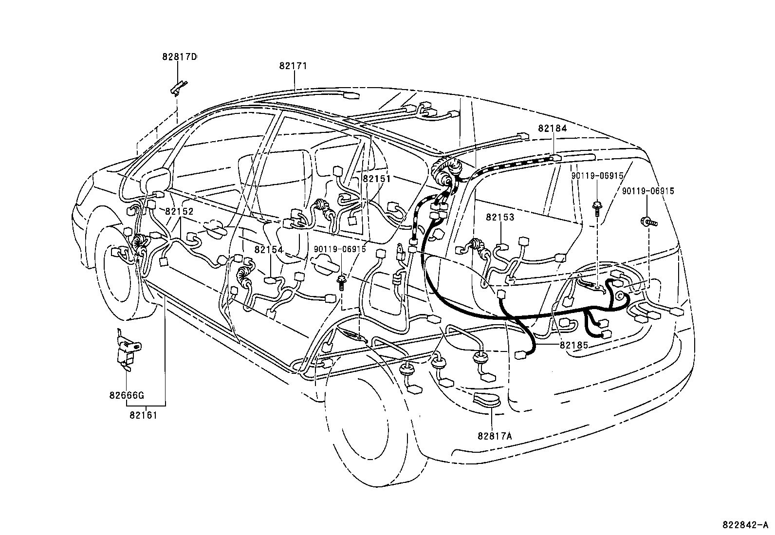 82121-13892 WIRE, ENGINE product image