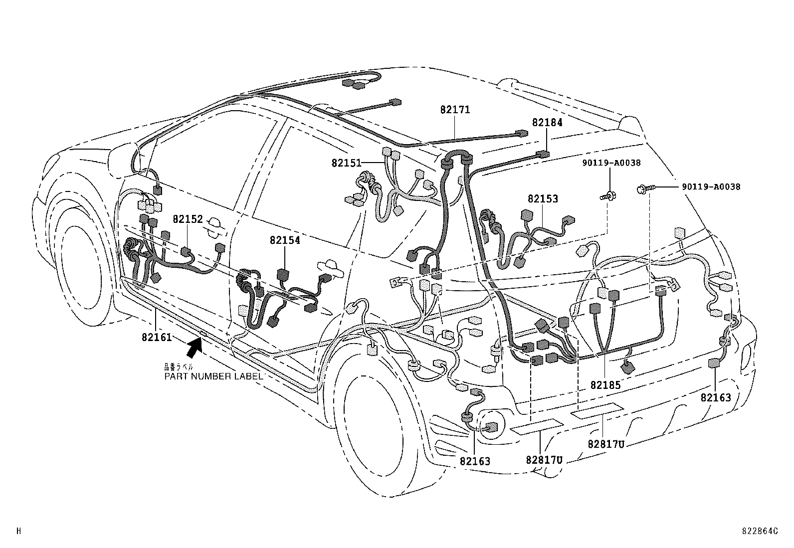 82121-1F080 WIRE, ENGINE product image