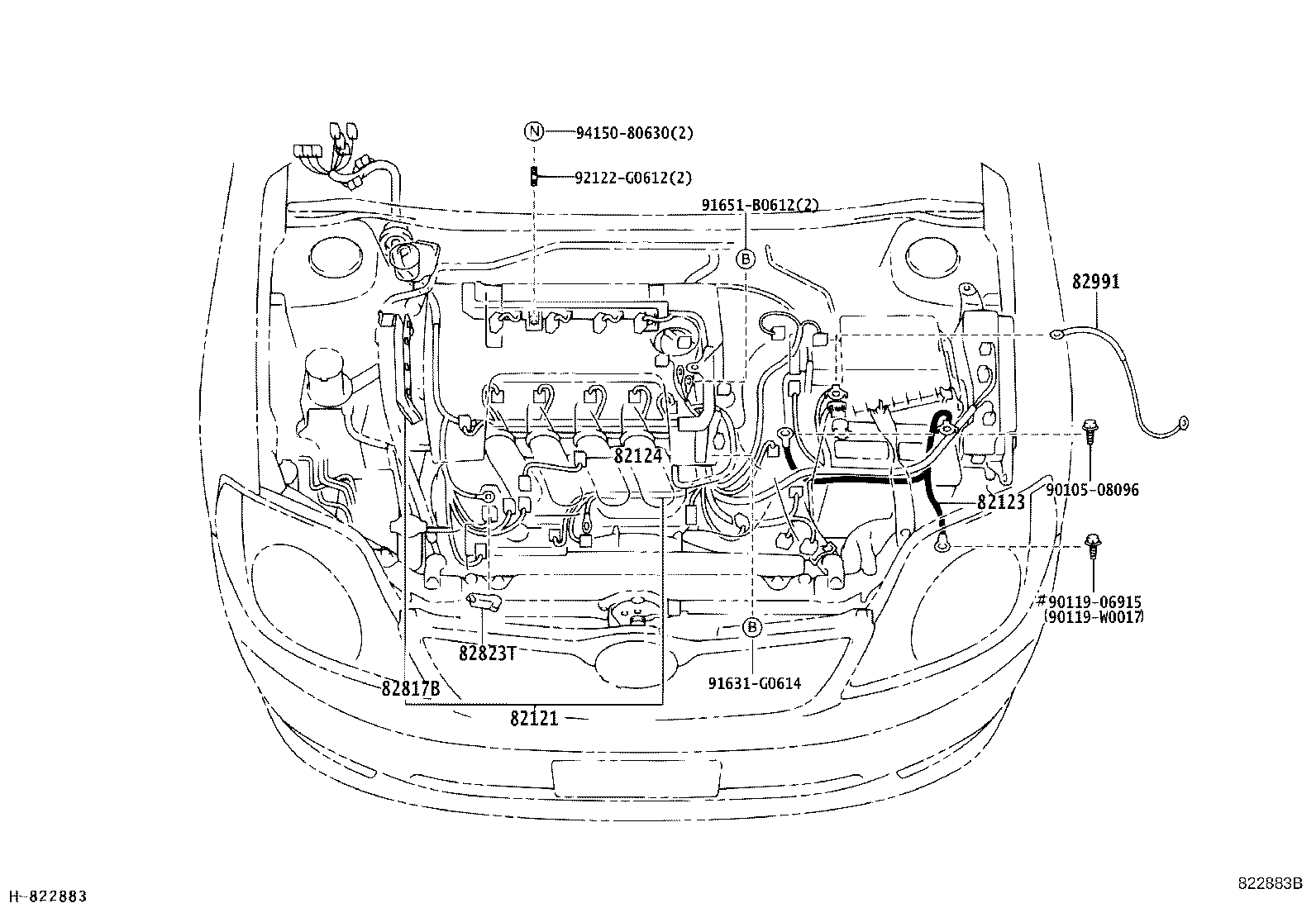82817-02250 PROTECTOR, WIRING HARNESS, NO.1 product image
