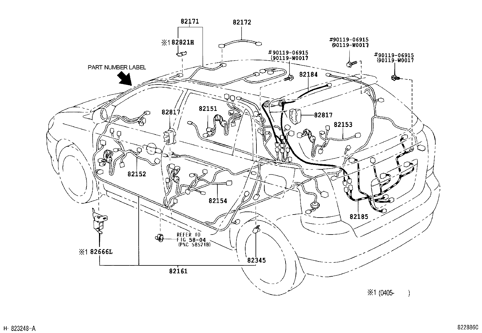 82817-02250 PROTECTOR, WIRING HARNESS, NO.1 product image
