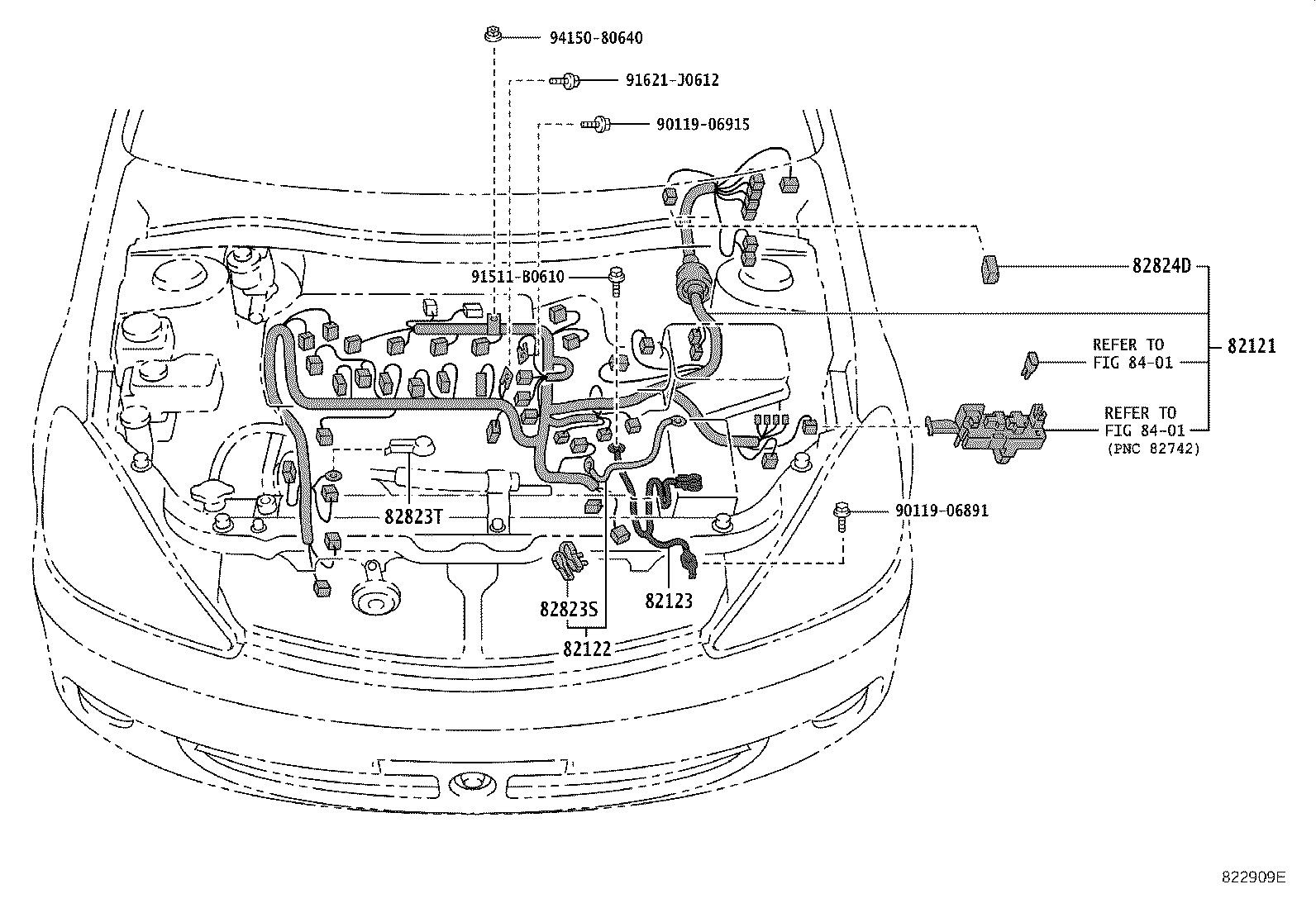 82142-20120 WIRE, INSTRUMENT PANEL, NO.2 product image