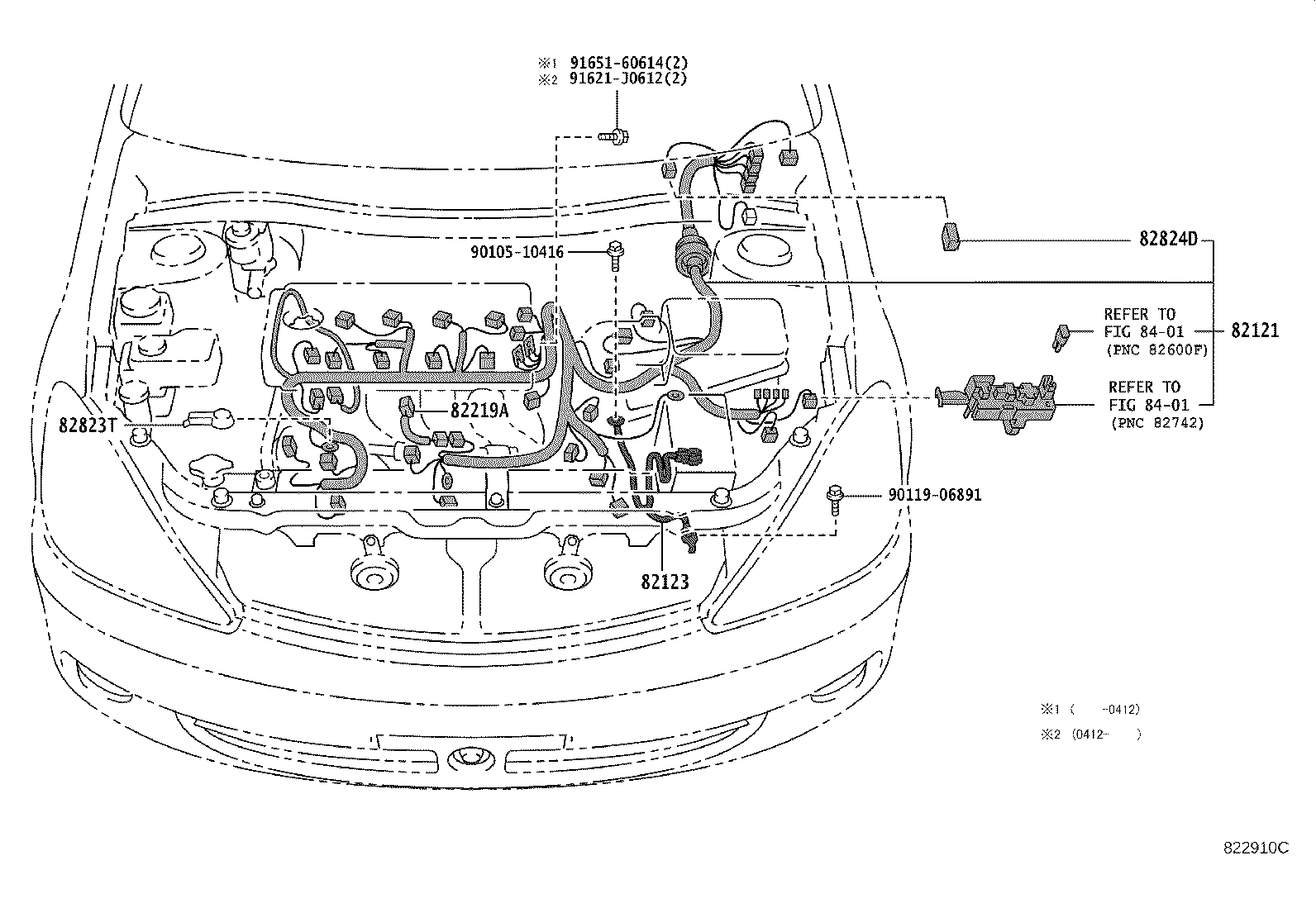 82142-20120 WIRE, INSTRUMENT PANEL, NO.2 product image