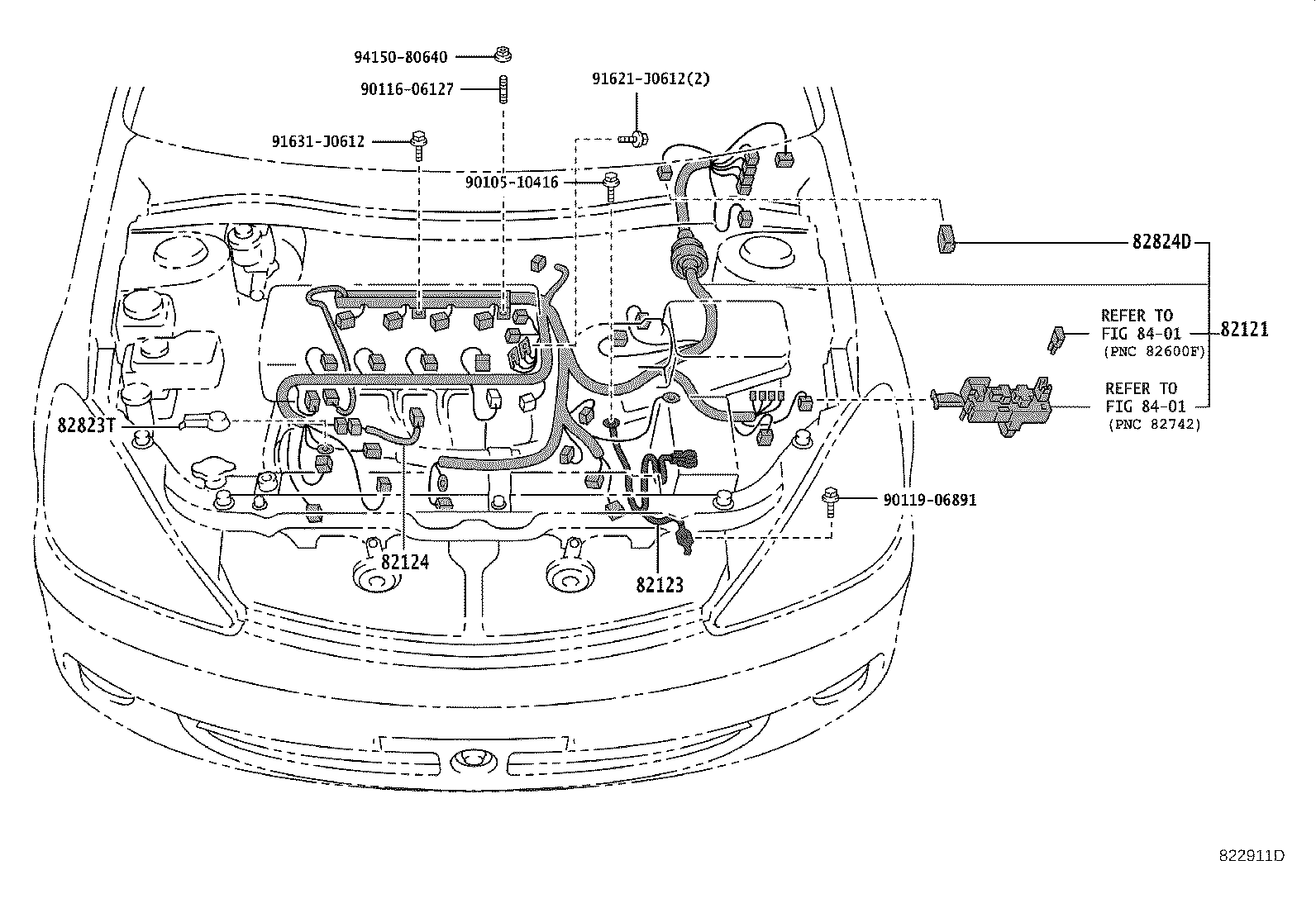 82142-20120 WIRE, INSTRUMENT PANEL, NO.2 product image