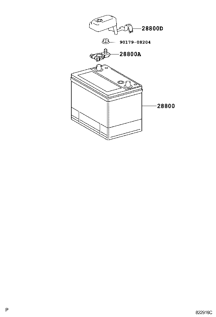 Toyota 28800-0C010 BATTERY
