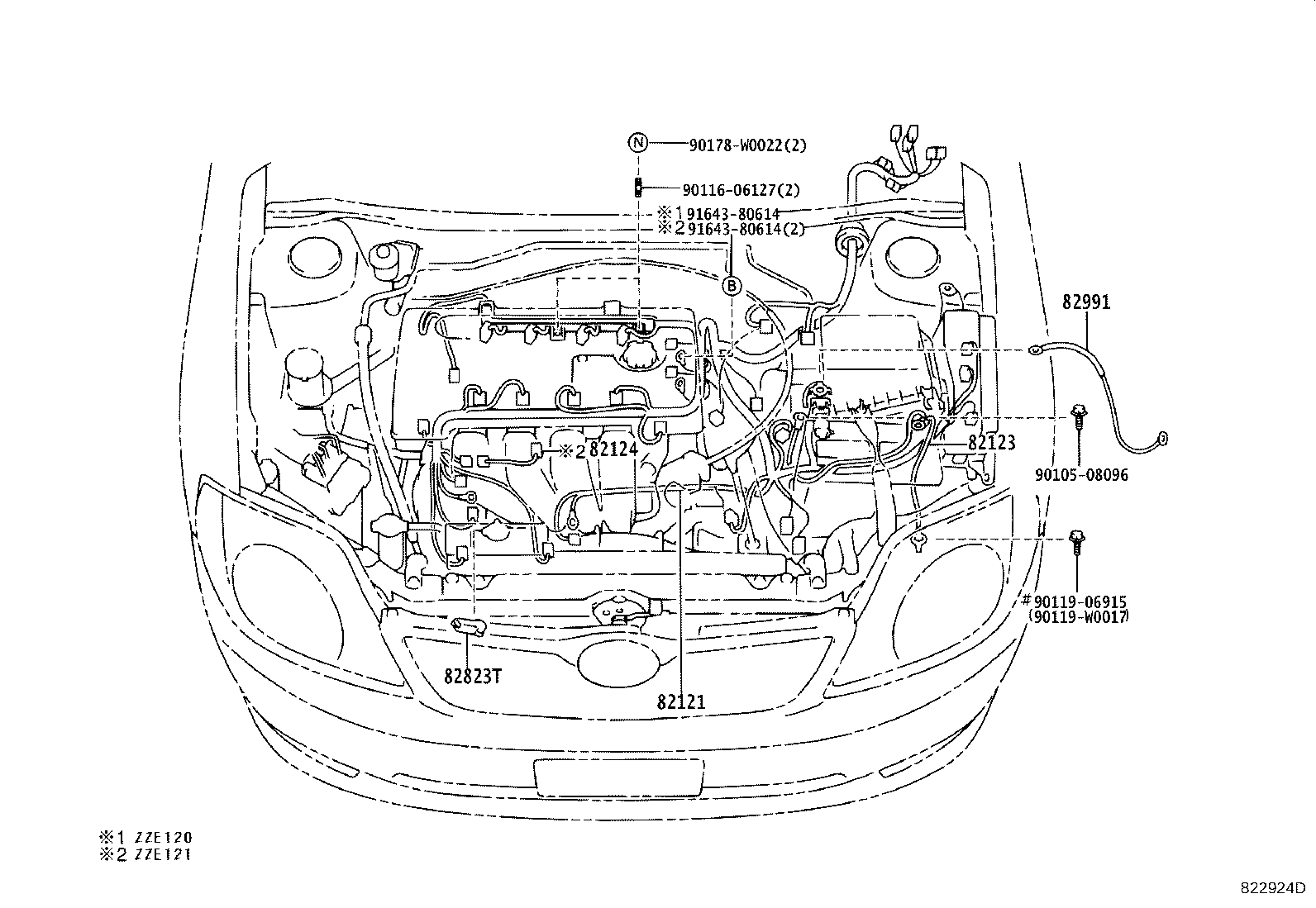 82817-02250 PROTECTOR, WIRING HARNESS, NO.1 product image