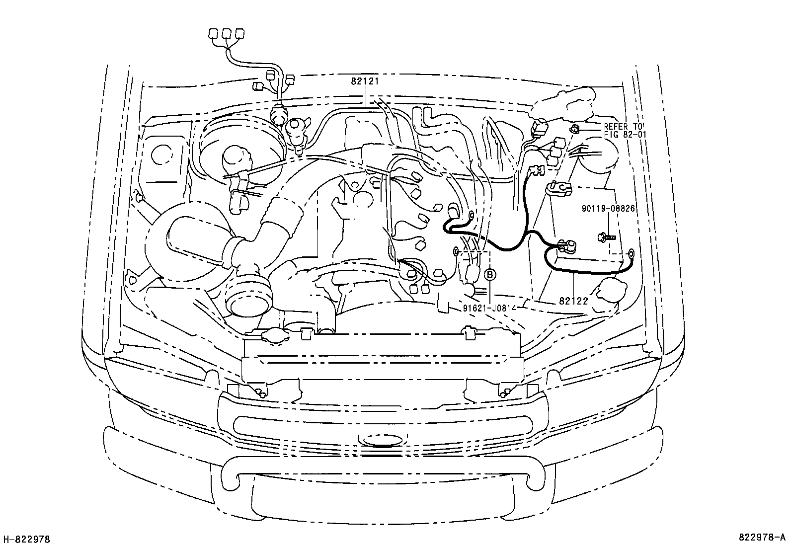 82122-0B170 WIRE, ENGINE, NO.2 product image