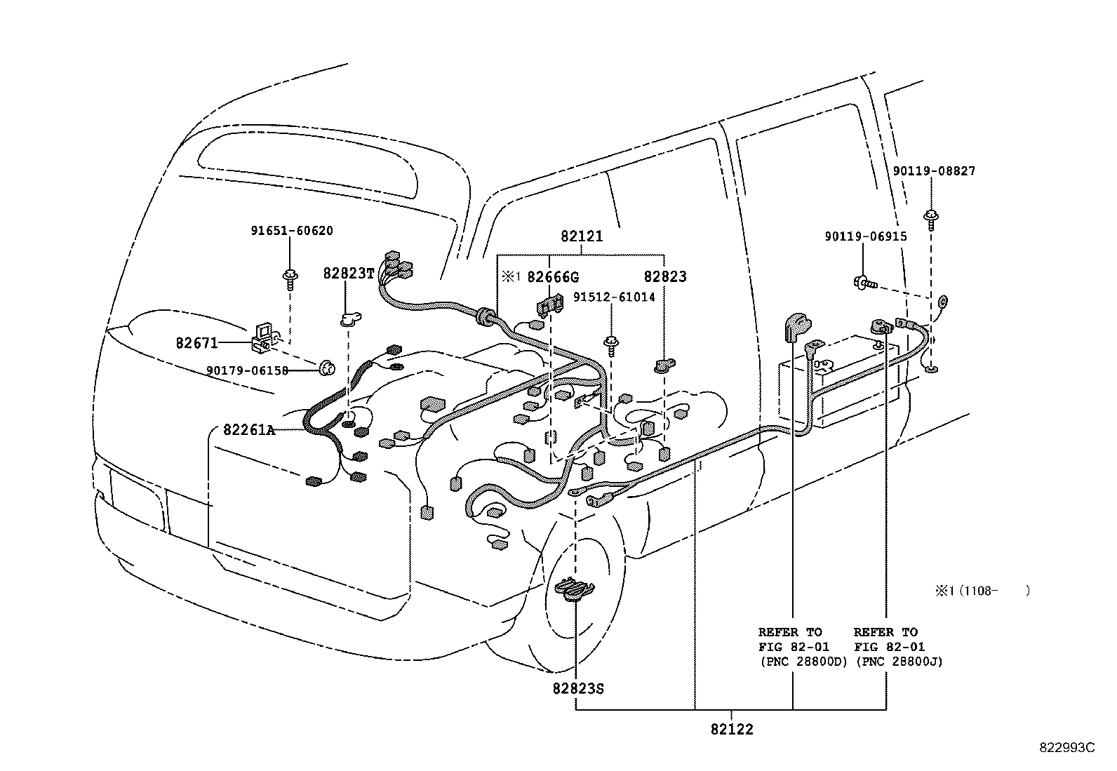 82142-36014 WIRE, INSTRUMENT PANEL, NO.2 product image