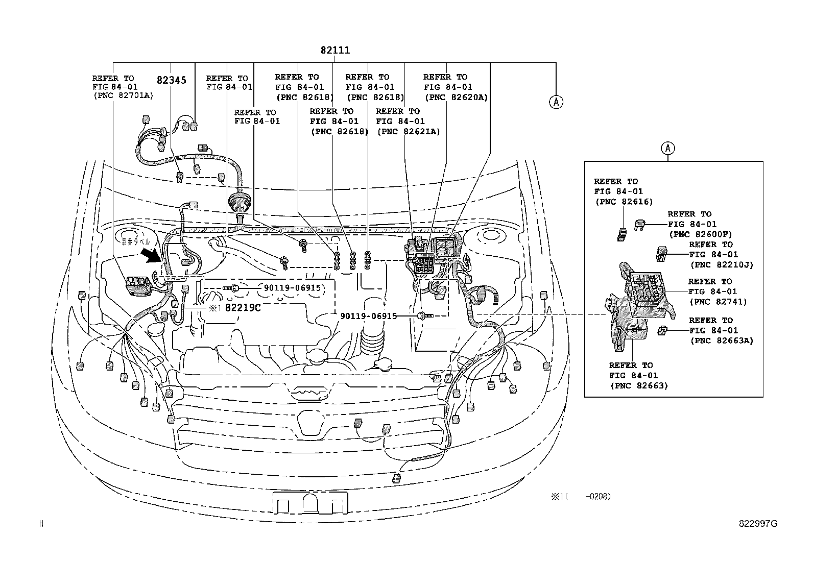 82142-52010 WIRE, INSTRUMENT PANEL, NO.2 product image