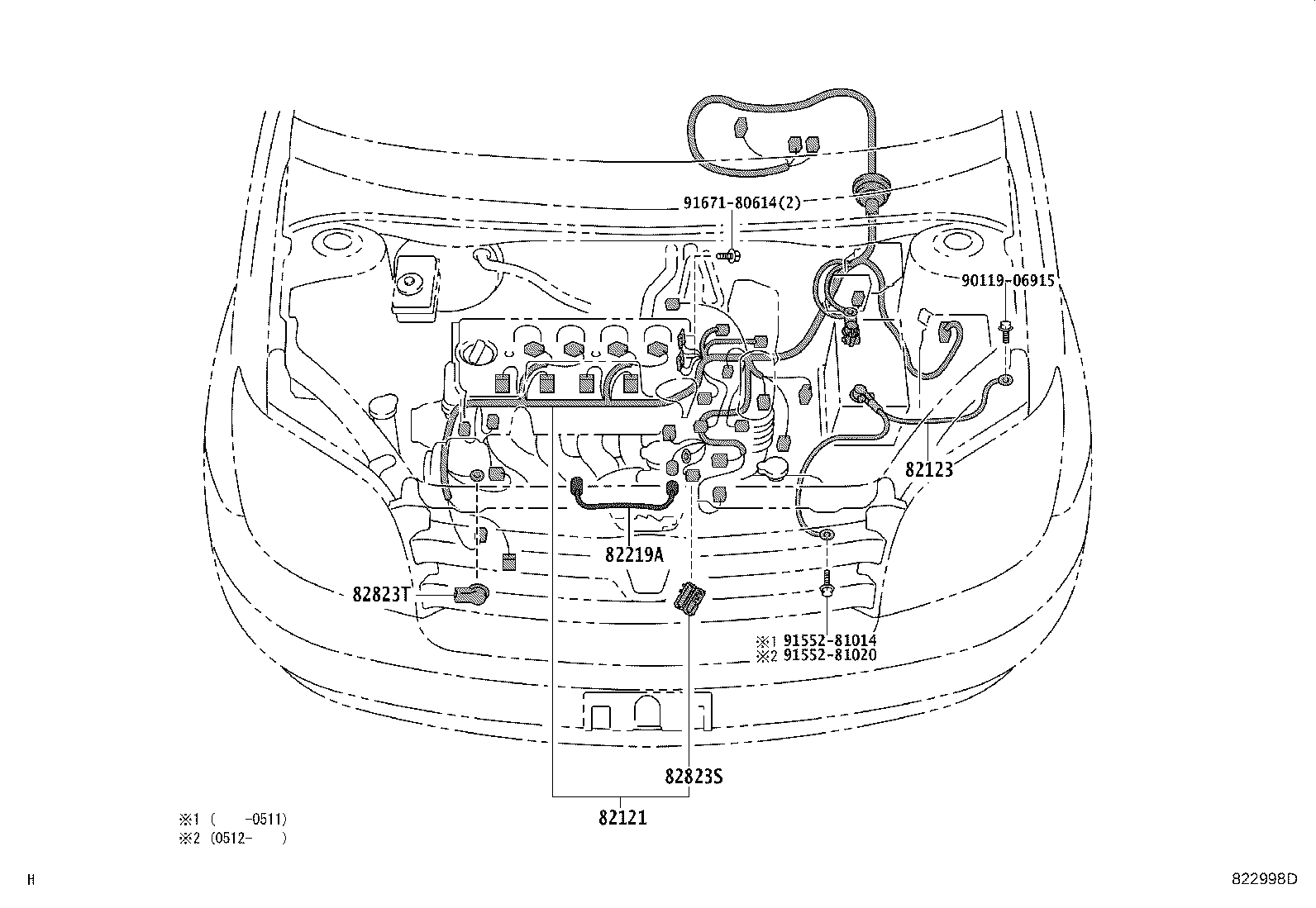 82142-52010 WIRE, INSTRUMENT PANEL, NO.2 product image
