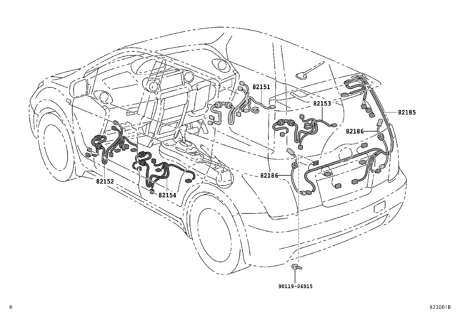 82142-52010 WIRE, INSTRUMENT PANEL, NO.2 product image