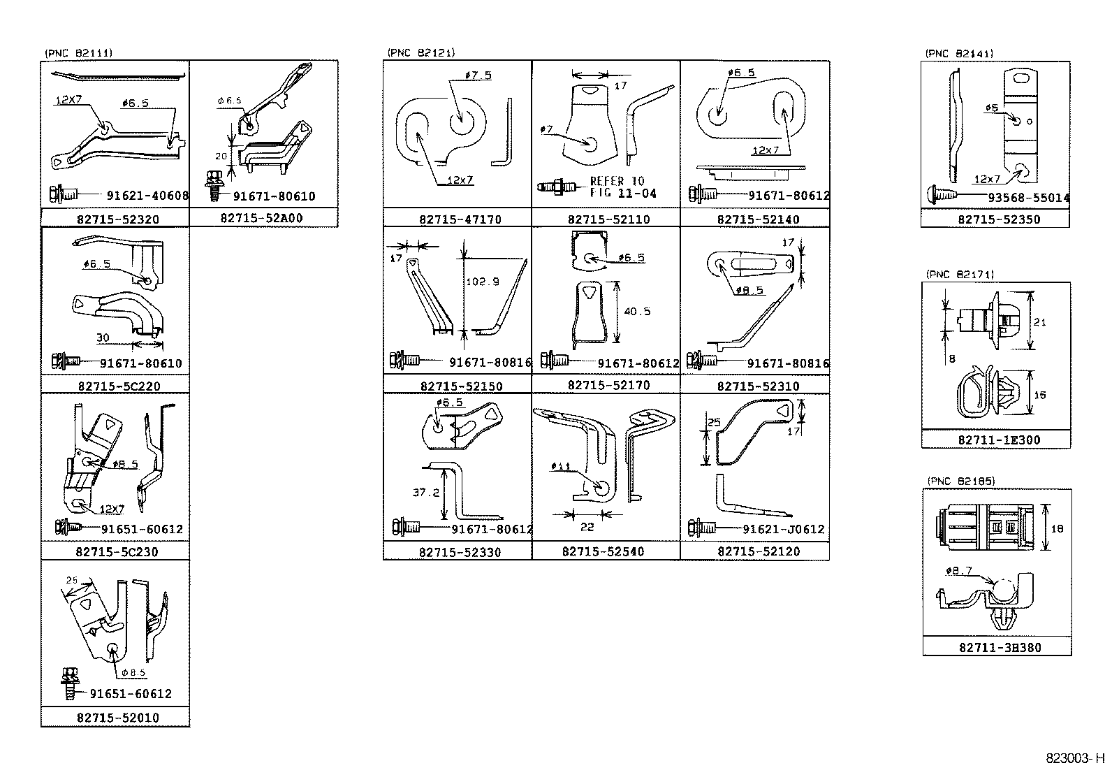 82142-52010 WIRE, INSTRUMENT PANEL, NO.2 product image