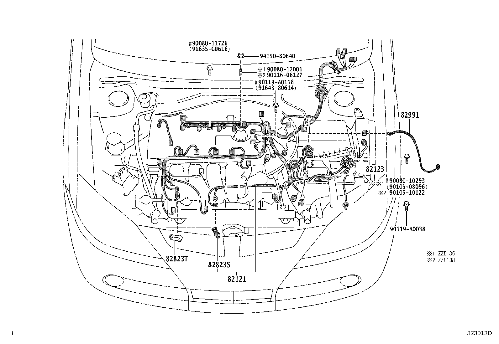 82121-1F080 WIRE, ENGINE product image