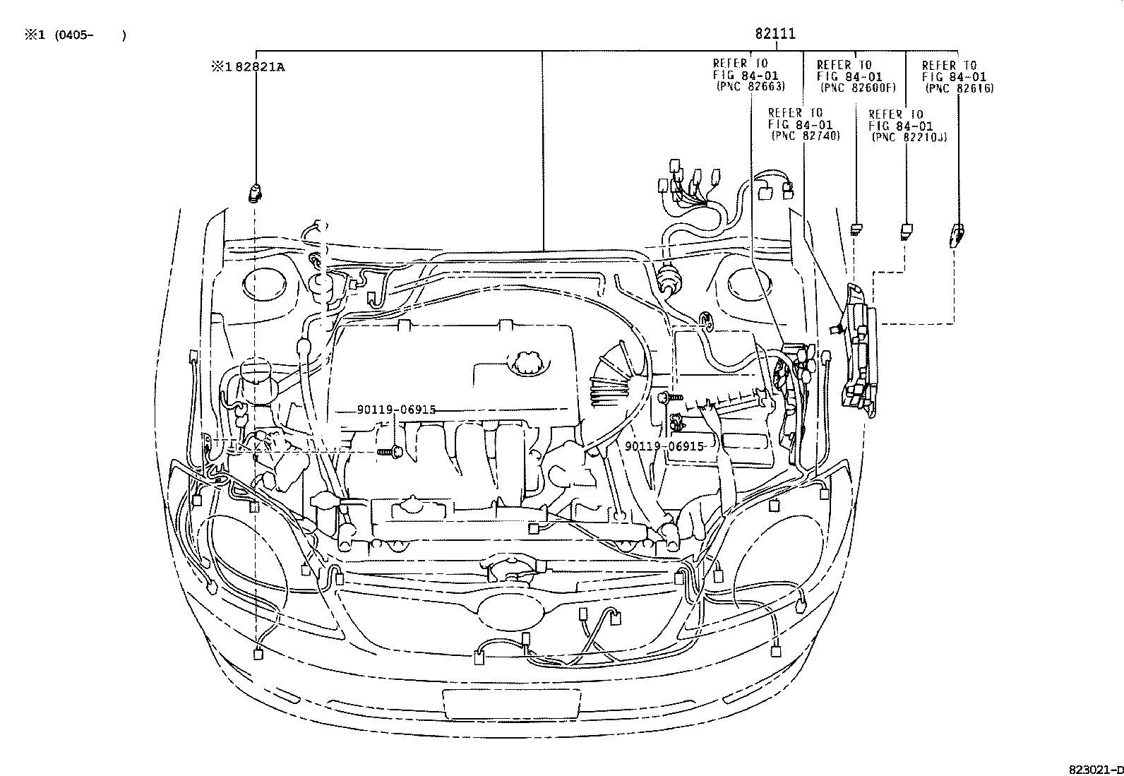 Toyota 82143-02130 WIRE, INSTRUMENT PANEL, NO.3