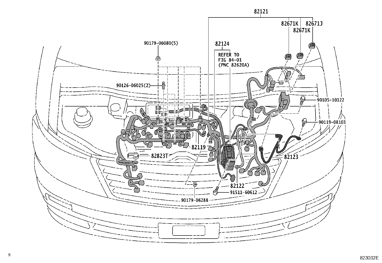 82142-58010 WIRE, INSTRUMENT PANEL, NO.2 product image