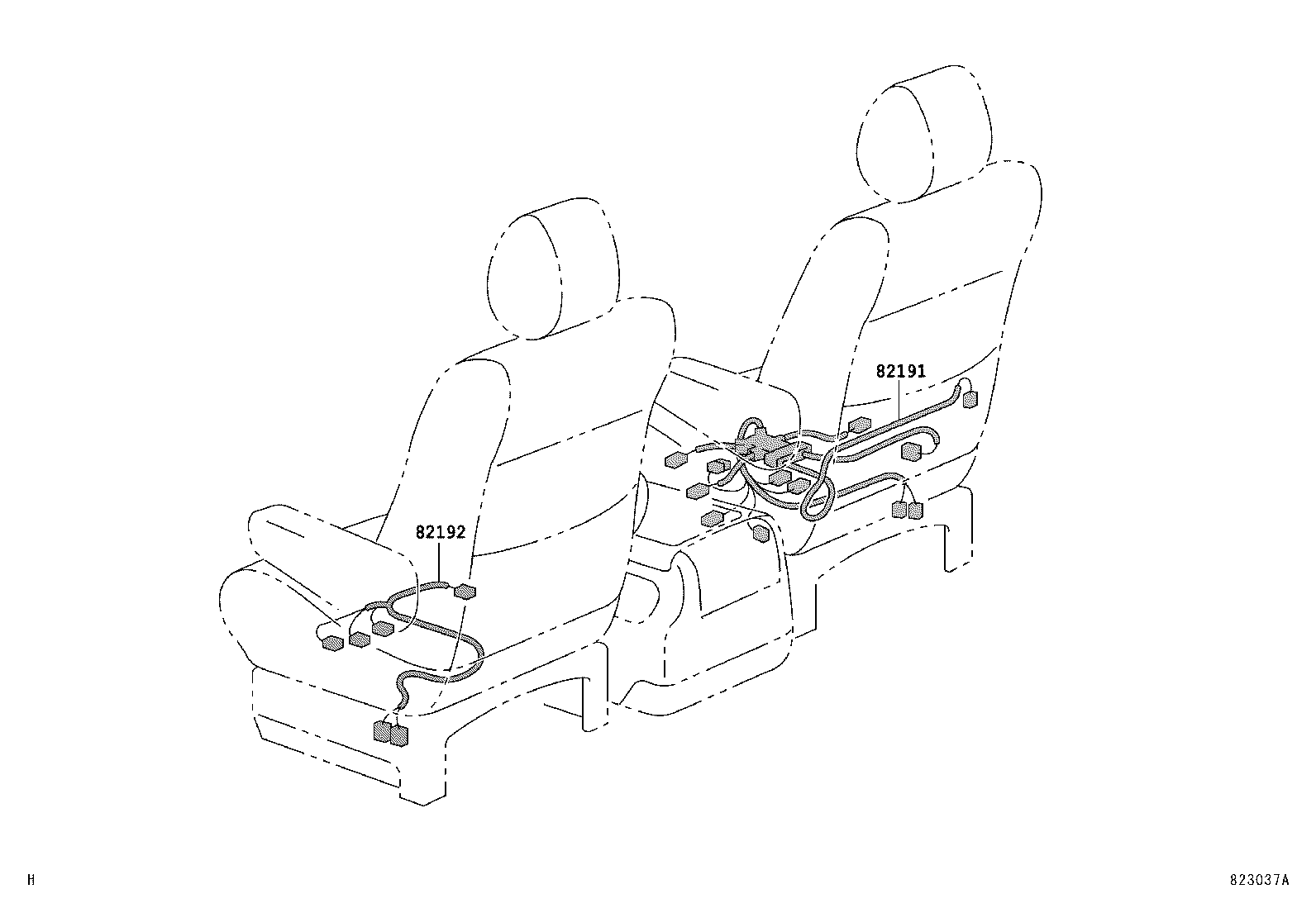 82142-58010 WIRE, INSTRUMENT PANEL, NO.2 product image