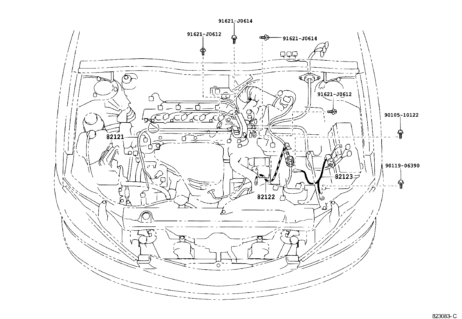 82122-YC050 WIRE, ENGINE, NO.2 product image