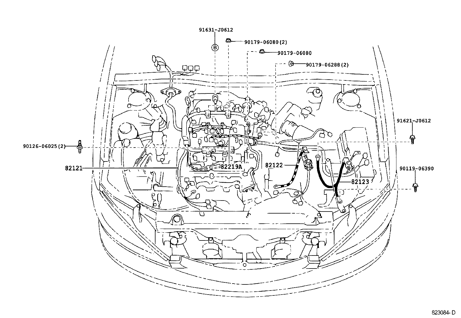 82122-YC050 WIRE, ENGINE, NO.2 product image