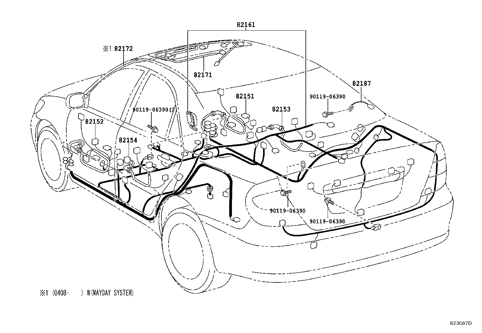82122-YC050 WIRE, ENGINE, NO.2 product image