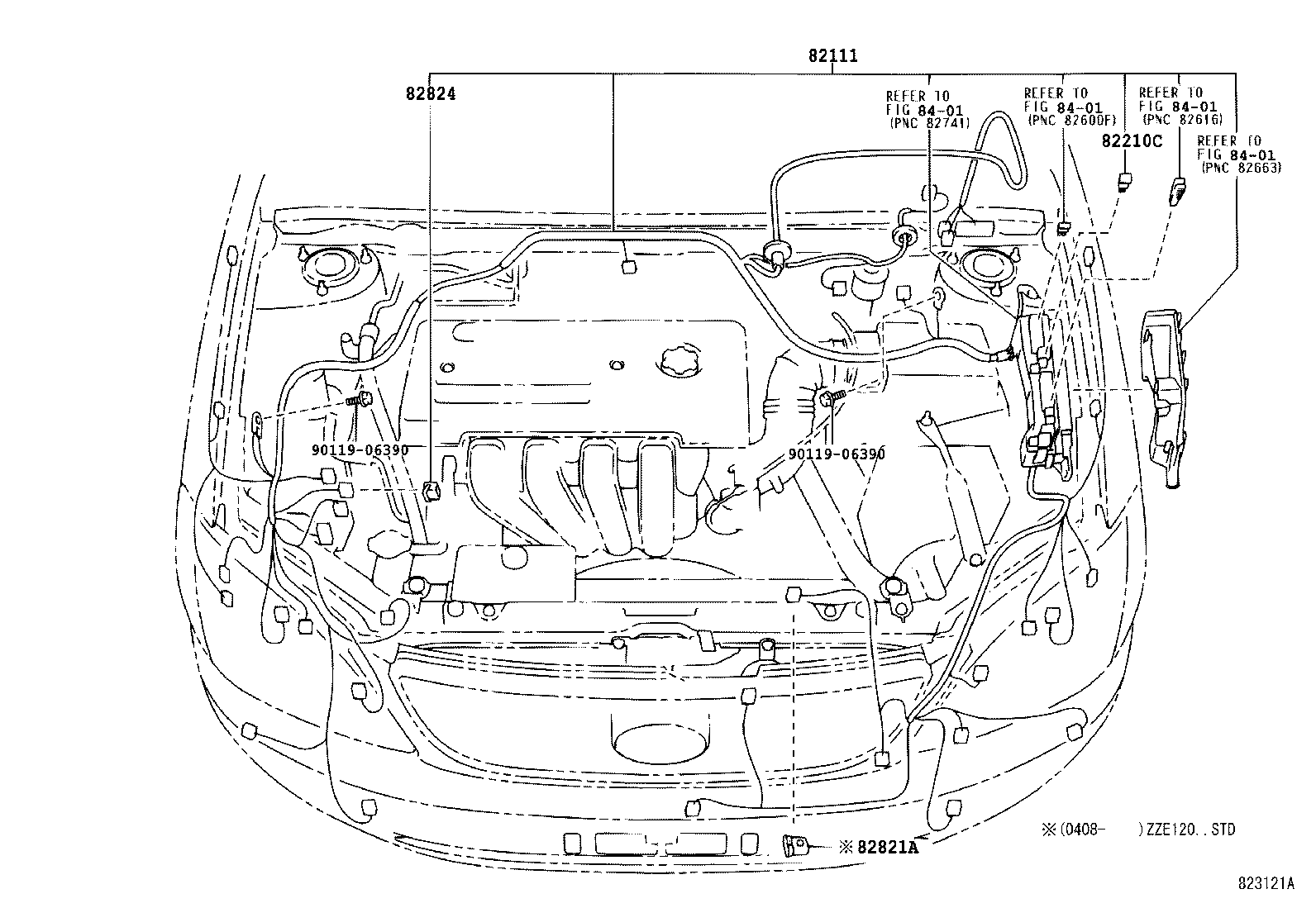 82121-0Z030 WIRE, ENGINE product image