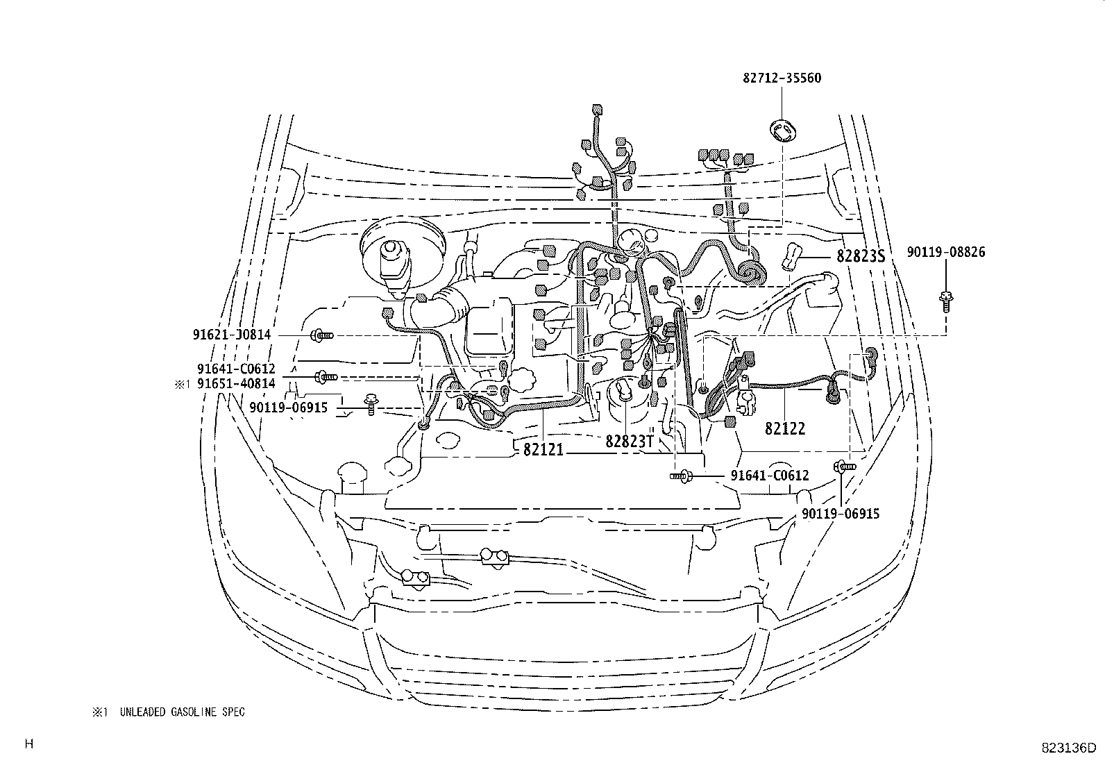 82046-0G010 WIRE SUB-ASSY, BODY GROUND, NO.1 product image
