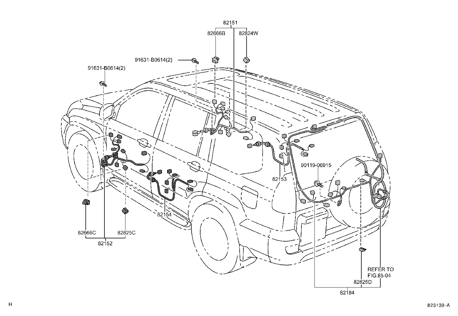 82124-60120 WIRE, ENGINE, NO.4 product image