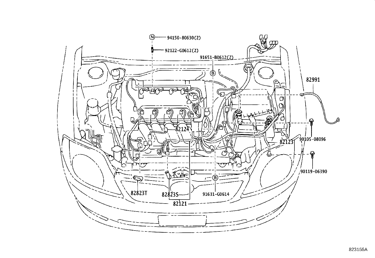 82121-0Z030 WIRE, ENGINE product image