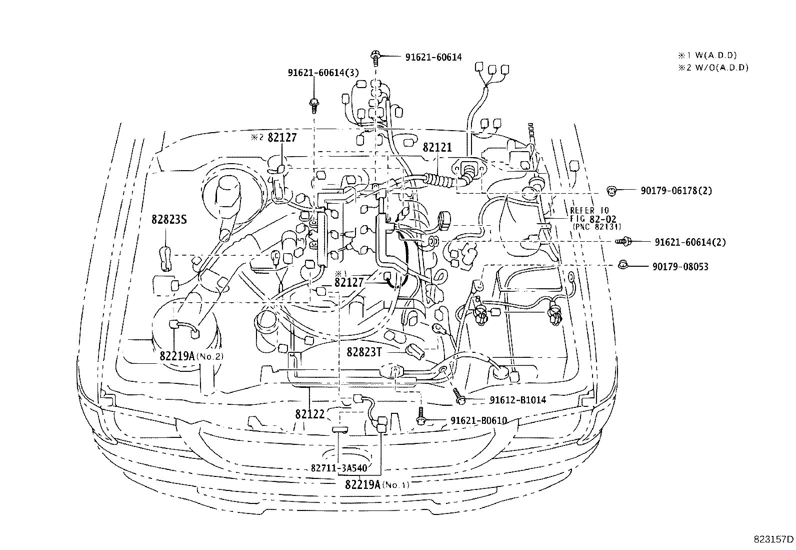 82122-35561 WIRE, ENGINE, NO.2 product image