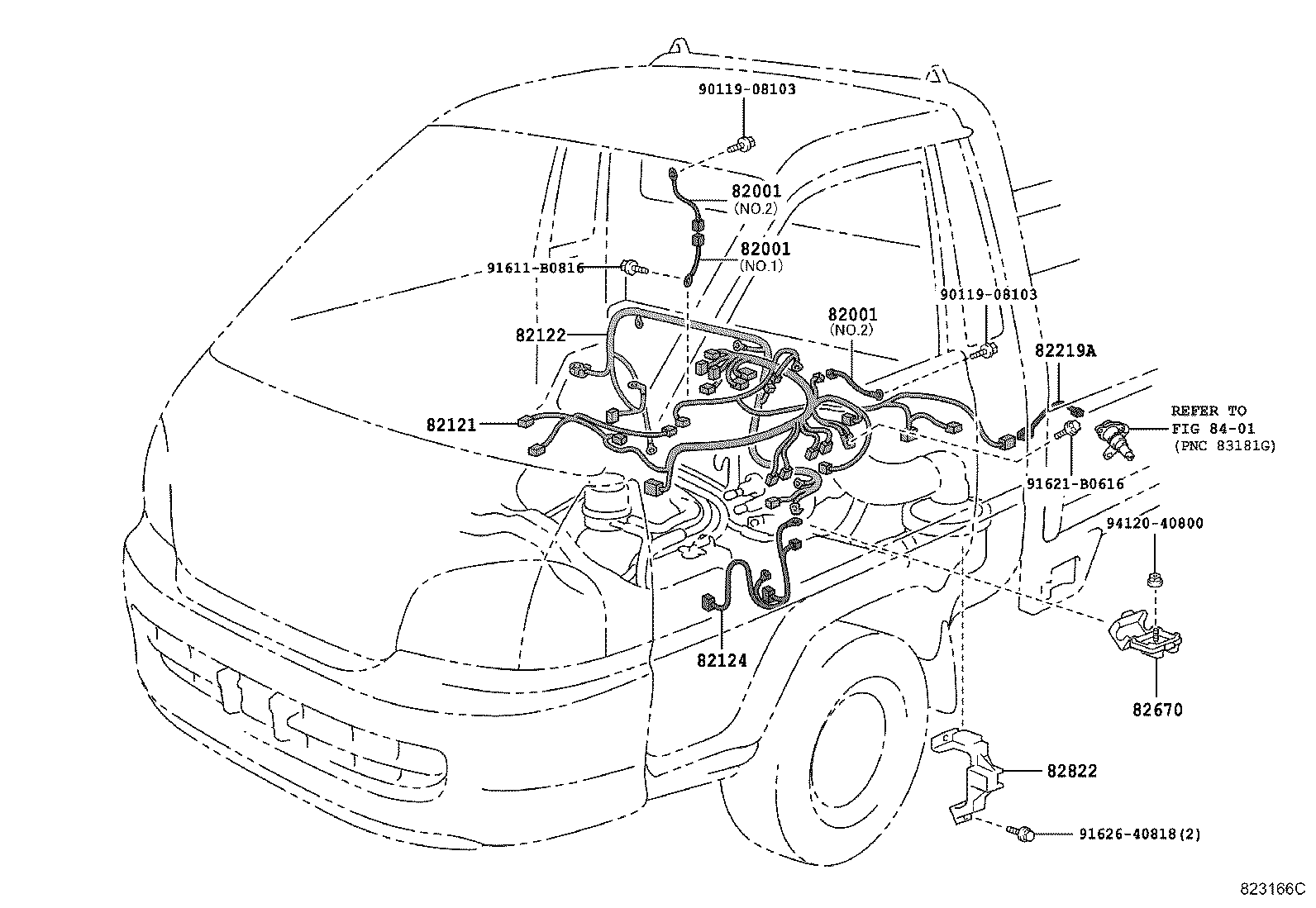 82124-27170 WIRE, ENGINE, NO.4 product image