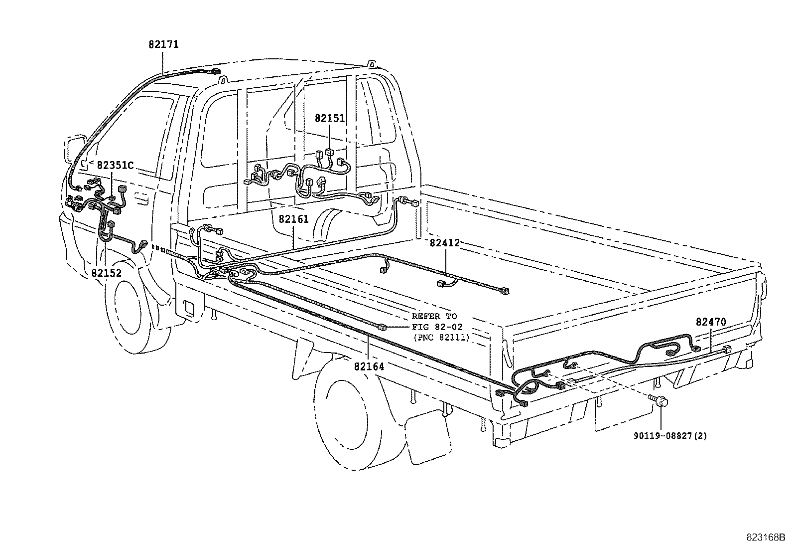 82124-27170 WIRE, ENGINE, NO.4 product image