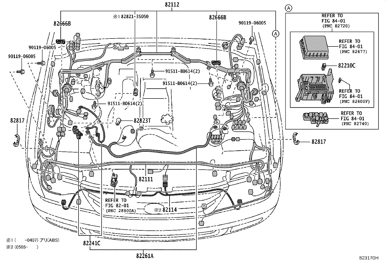 82142-60120 WIRE, INSTRUMENT PANEL, NO.2 product image