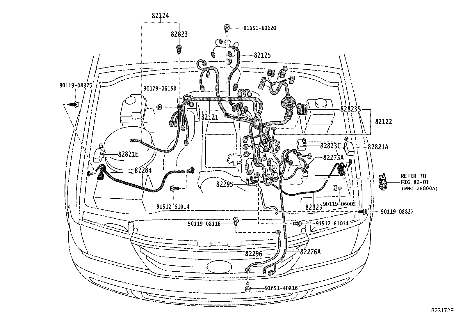 82142-60120 WIRE, INSTRUMENT PANEL, NO.2 product image