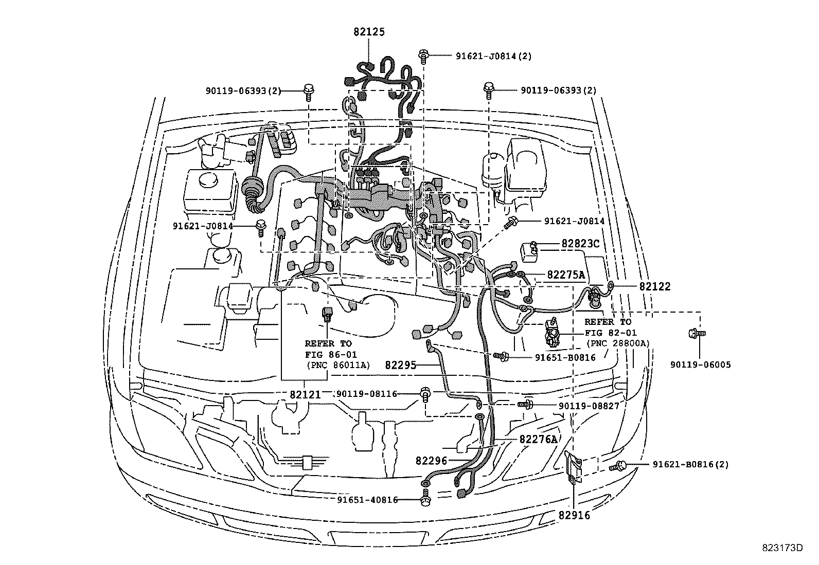 82142-60120 WIRE, INSTRUMENT PANEL, NO.2 product image