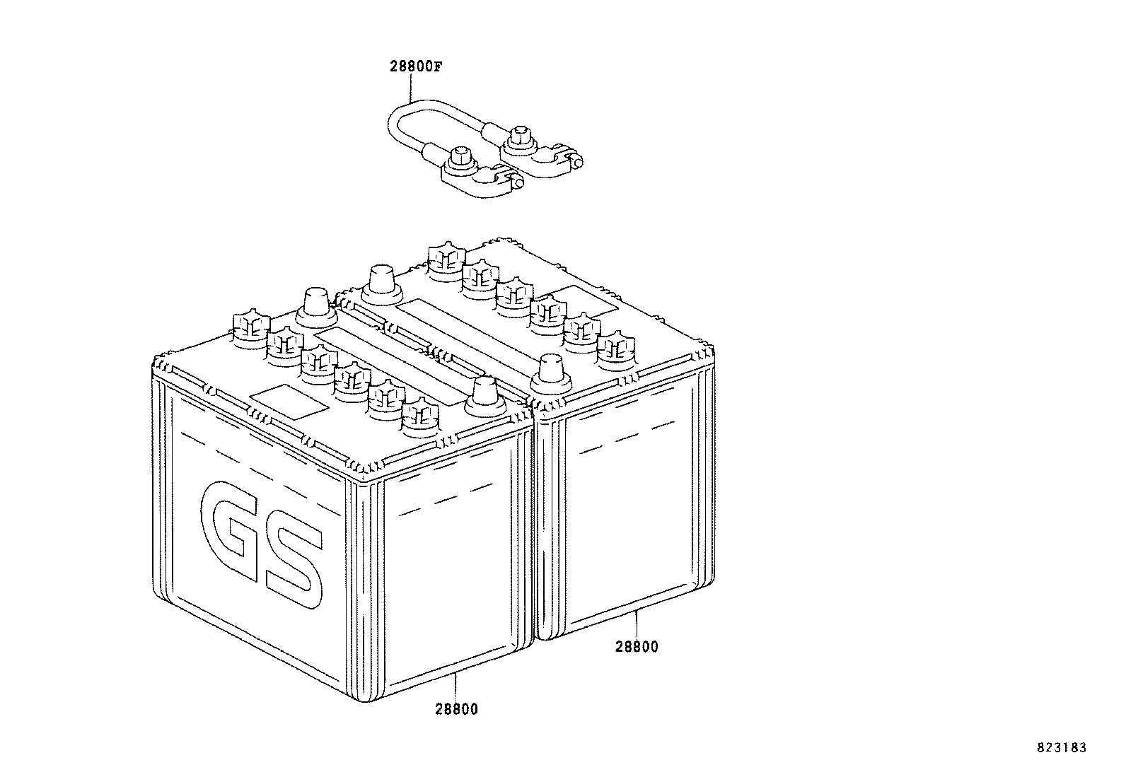 82122-37C80 CABLE, BATTERY TO STARTER(FOR BATTERY TO MAIN SWITCH) product image