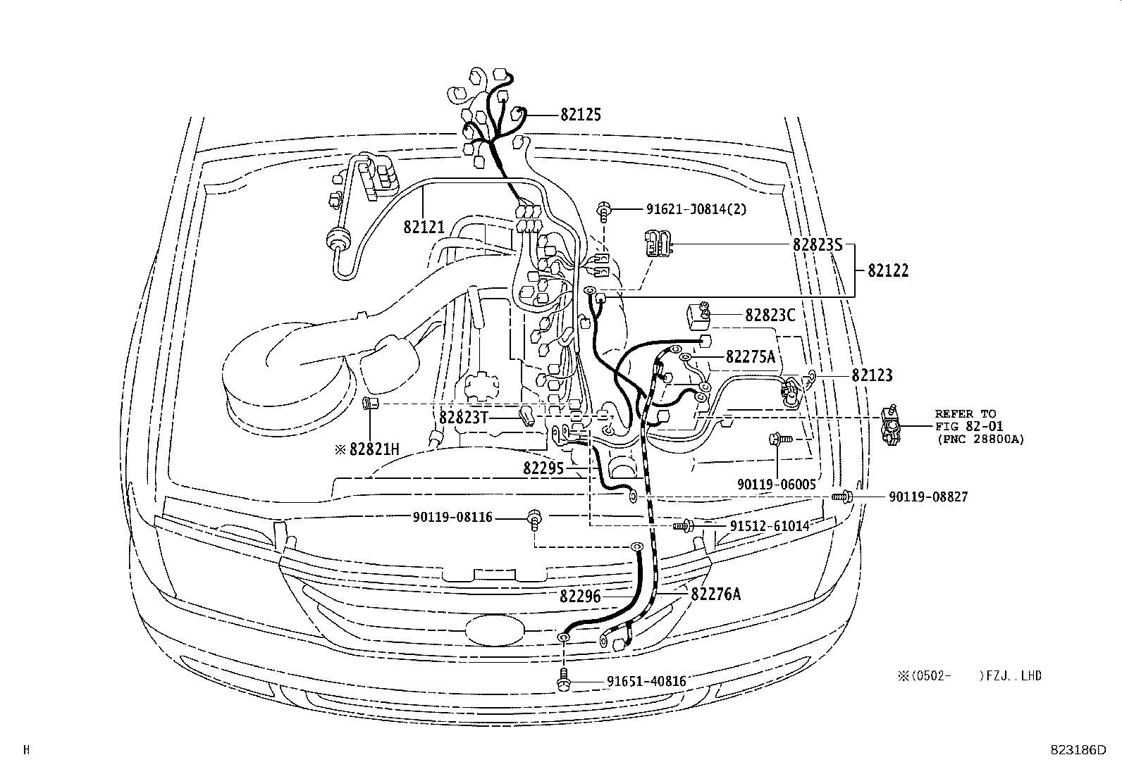 82081-0G010 WIRING ASSY, DOOR LOCK product image