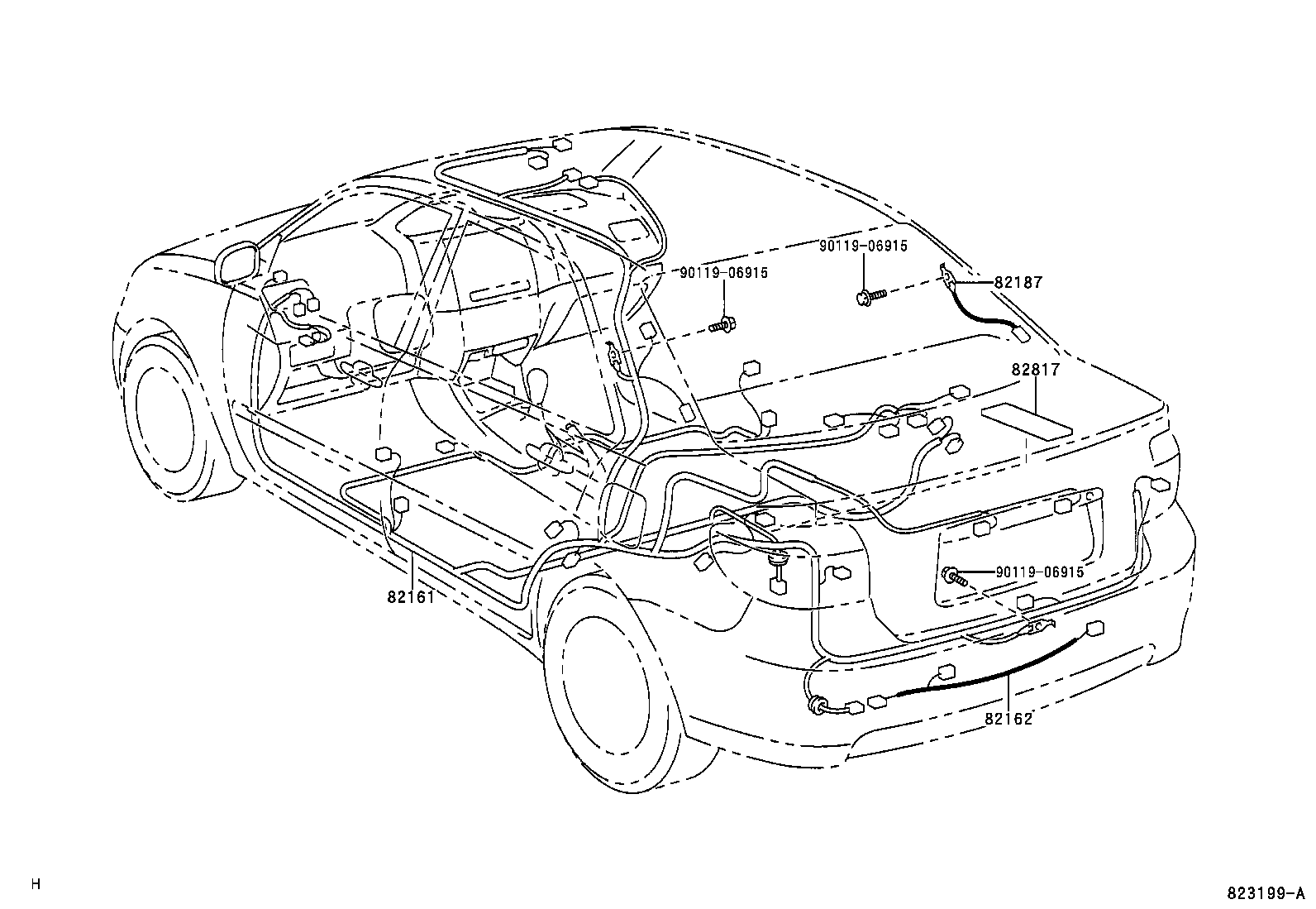 82817-0D050 PROTECTOR, WIRING HARNESS, NO.1 product image