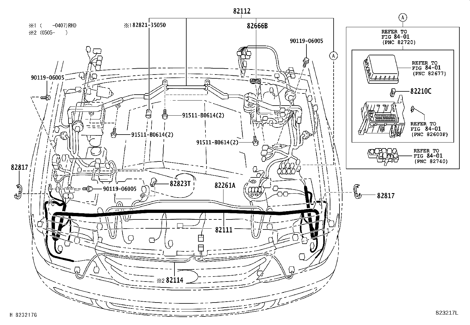 82025-60010 WIRING SUB-ASSY, FRONT SIDE product image