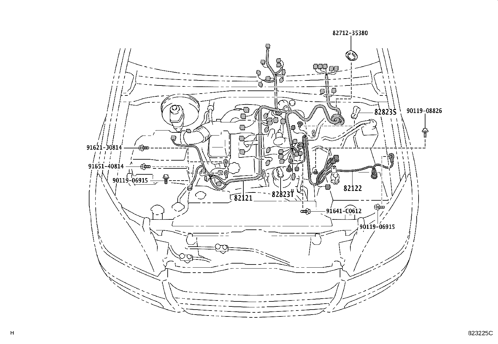 82142-60150 WIRE, INSTRUMENT PANEL, NO.2 product image