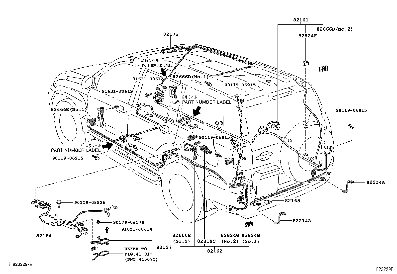 82142-60150 WIRE, INSTRUMENT PANEL, NO.2 product image